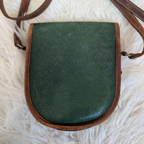 Vintage Roots Leather Bag Green + Brown - Picture 3 of 8